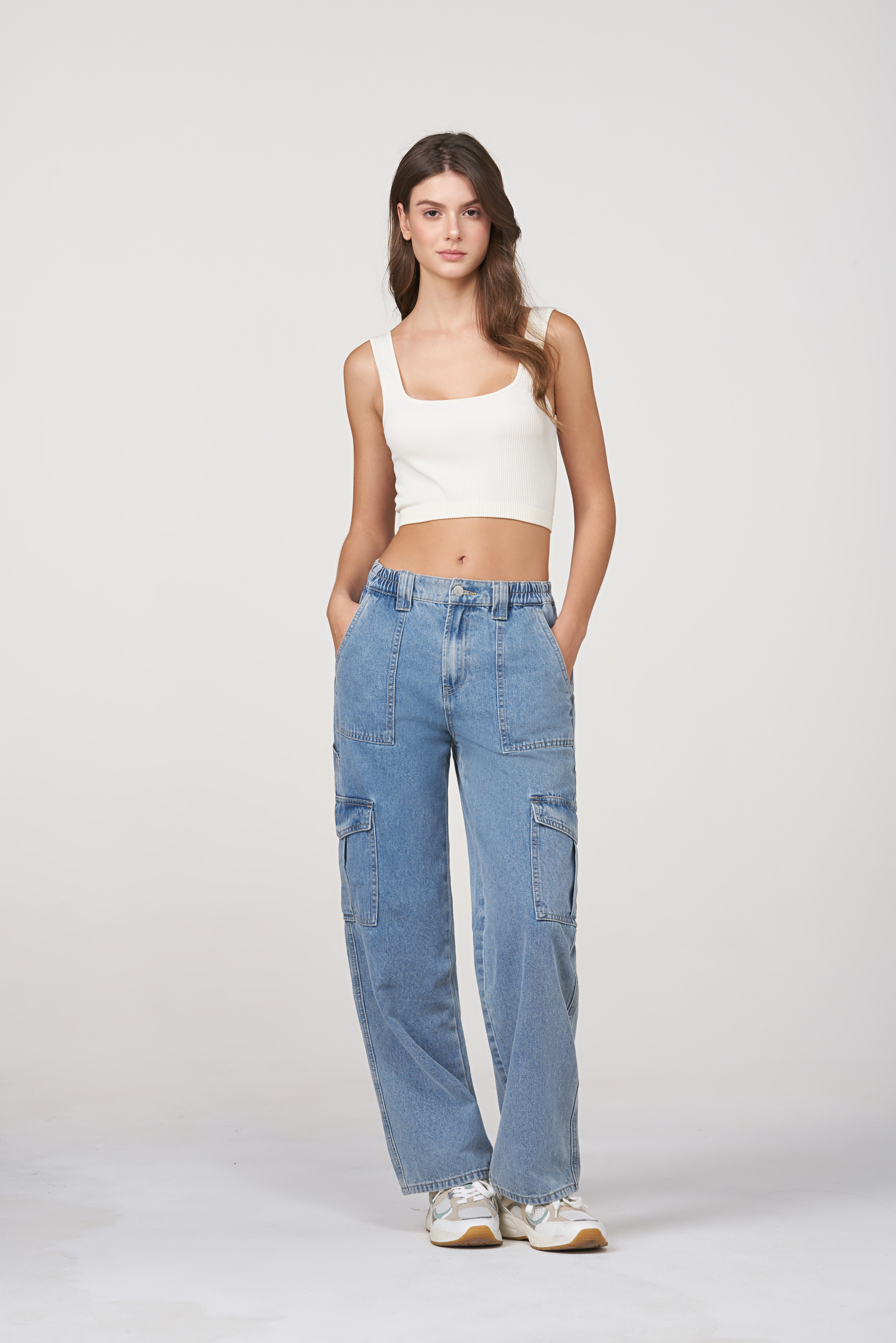 casual loose-fit denim jeans