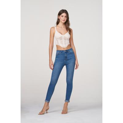 slim-fit denim jeans